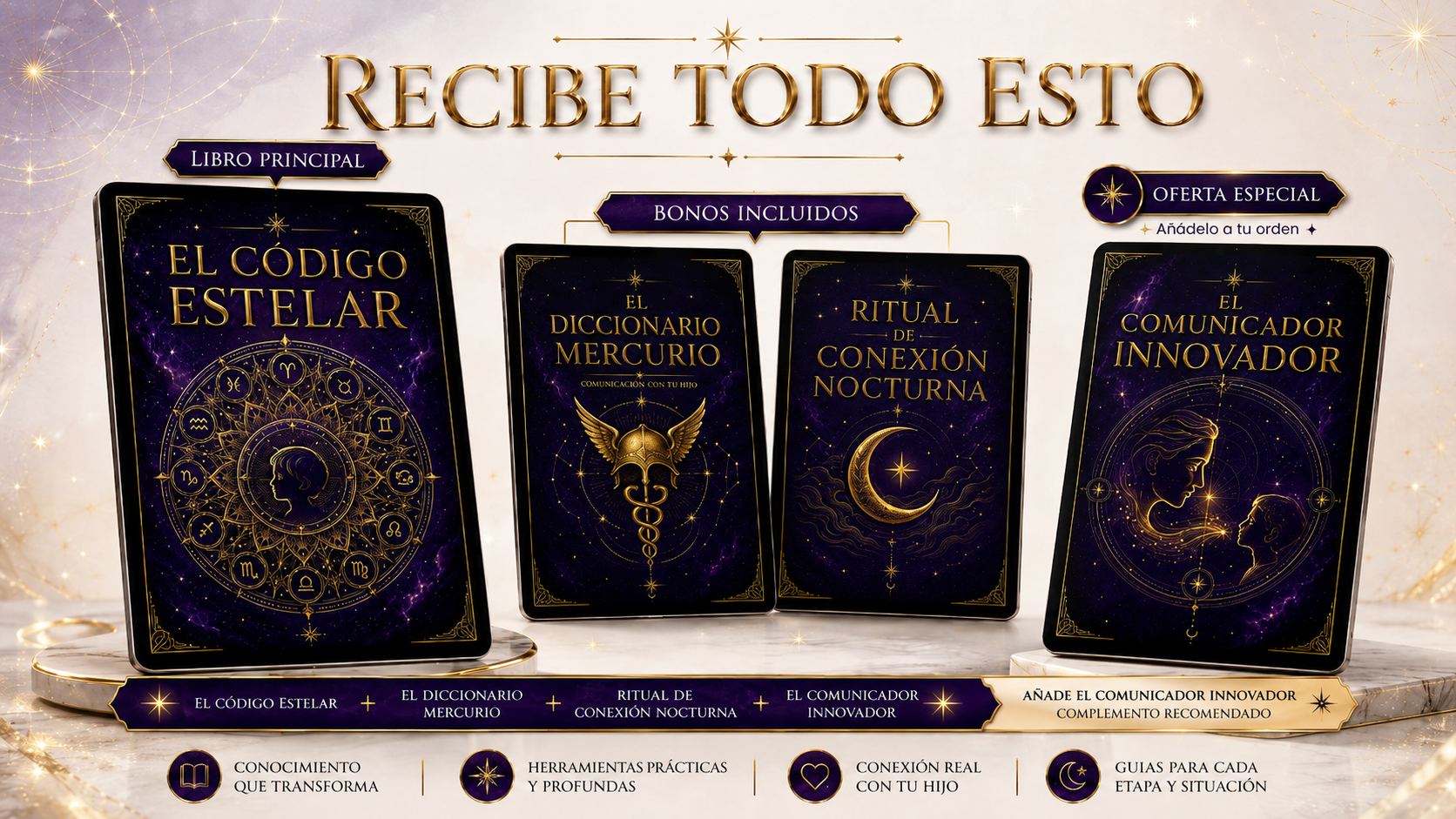 El Codigo Estelar + El Diccionario Mercurio + Ritual de Conexión Nocturna + El Comunicador Innovador